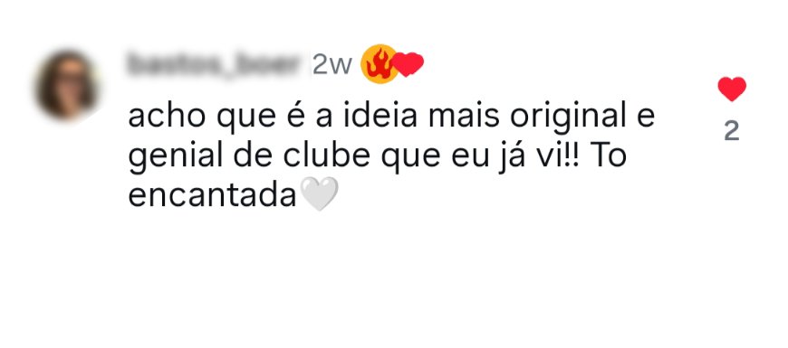 Depoimento de leitor no Instagram
