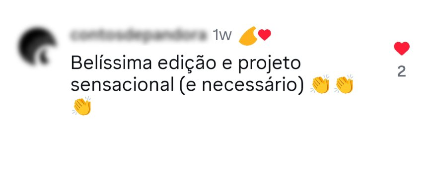 Depoimento de leitor no Instagram